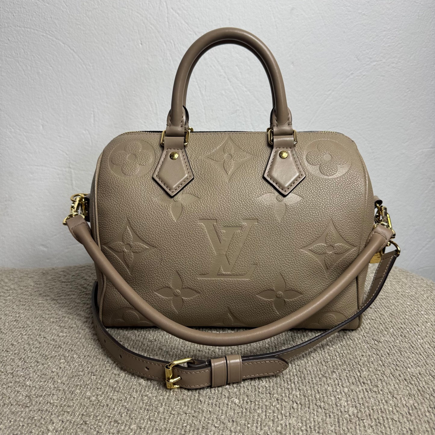 Louis Vuitton Speedy 25 Empreinte Leder Taupe