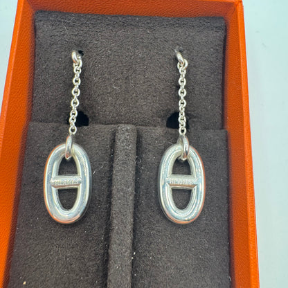 Hermès Farandole Ohrringe Mittleres Modell – Silber