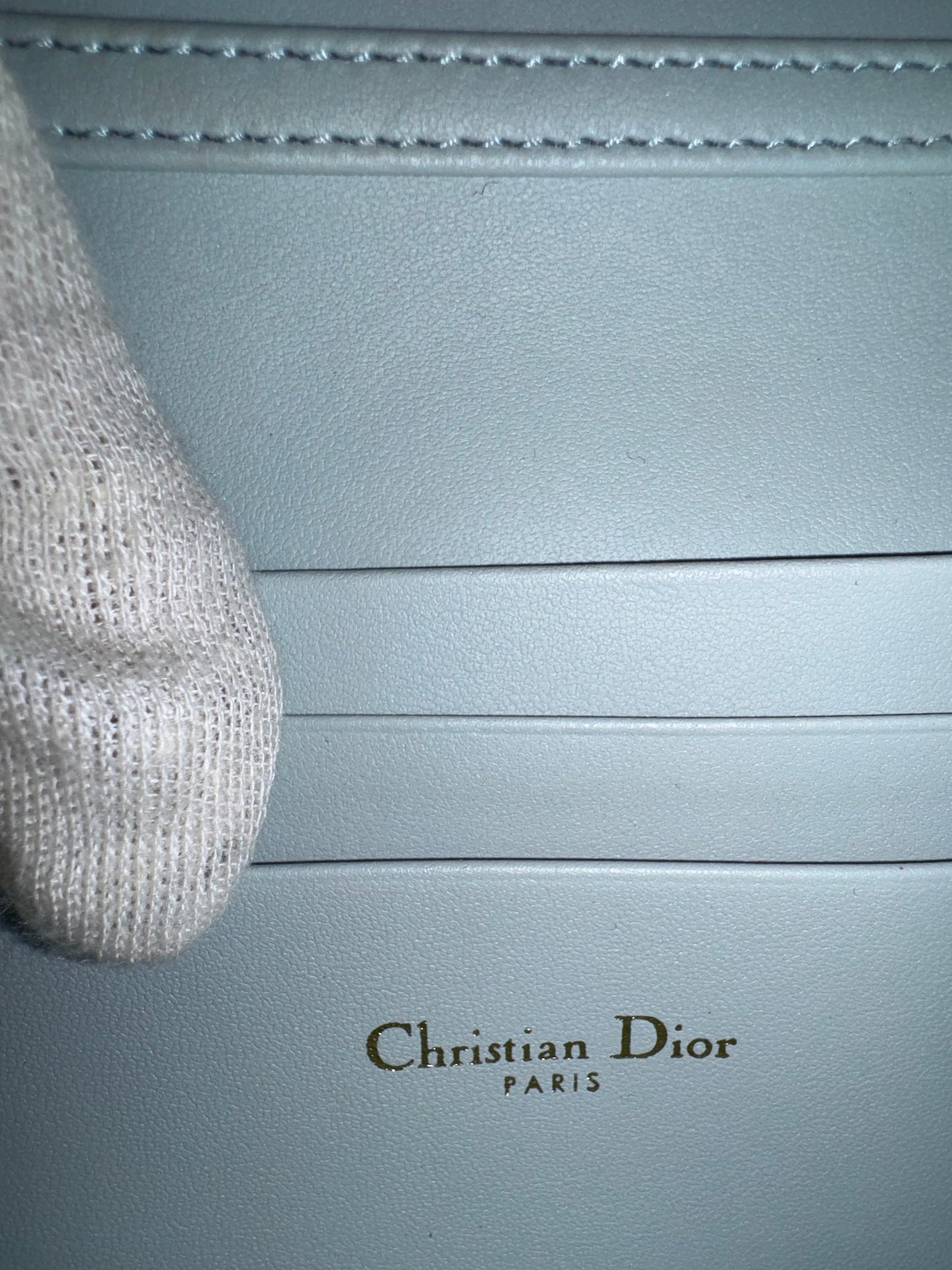 My Dior Minitasche Cannage Lammleder Hemdblau