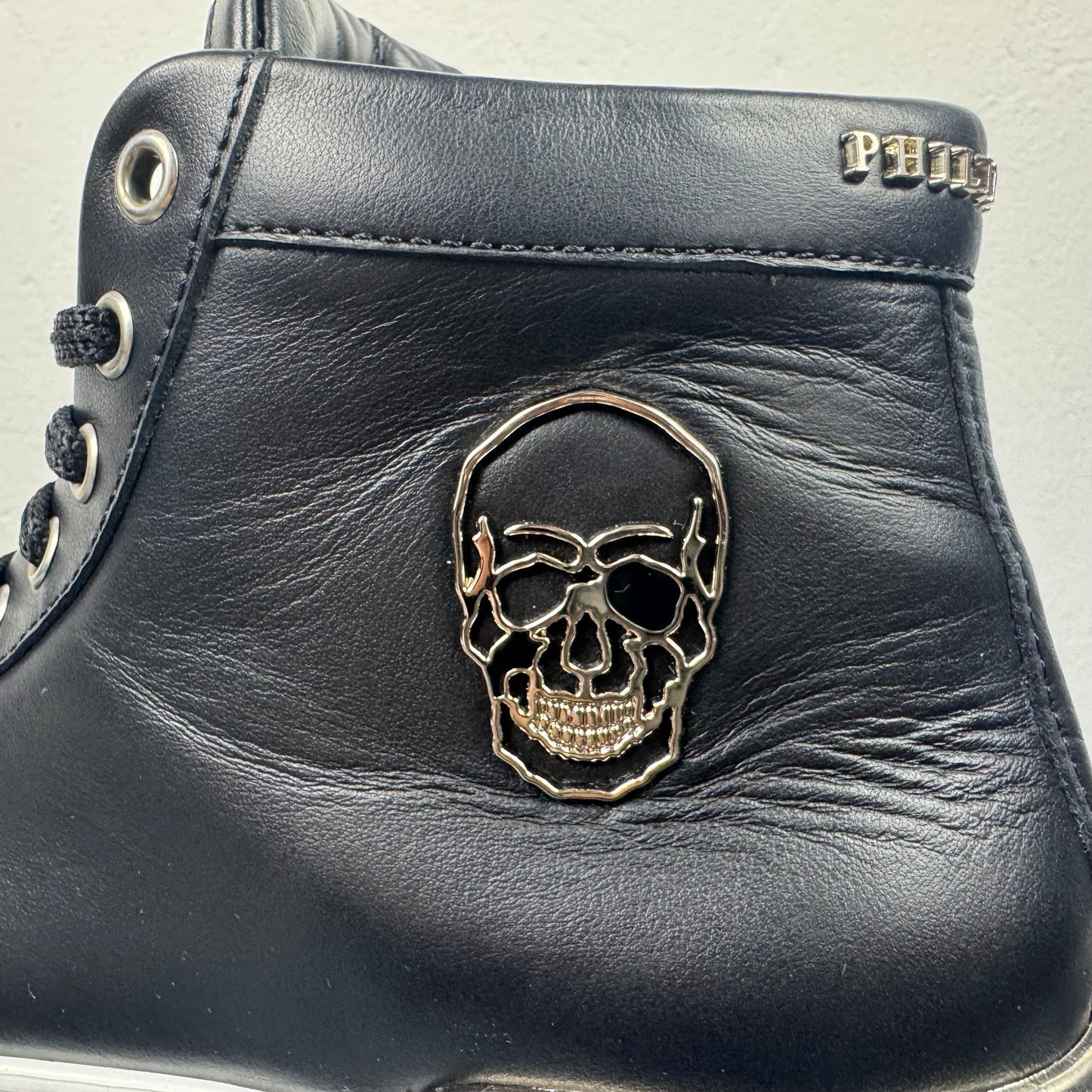 Philipp Plein High Top Skull Sneaker – Schwarz Gr. 38