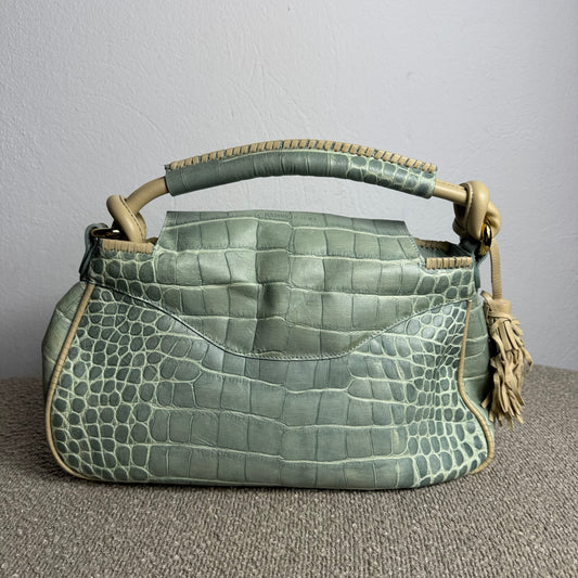 Giorgio Armani Mainline Croc-Embossed Handtasche