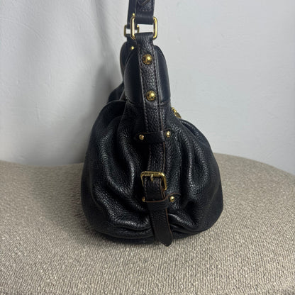 Louis Vuitton Mahina XS Noir Perforated Hobo Bag