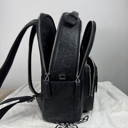 MCM Rucksack Schwarzes Leder