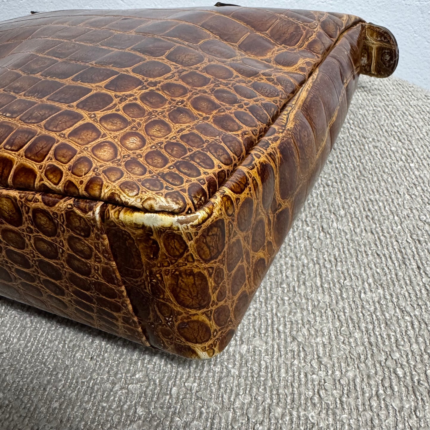 Vintage Fendi Tote Bag mit Krokodilprägung