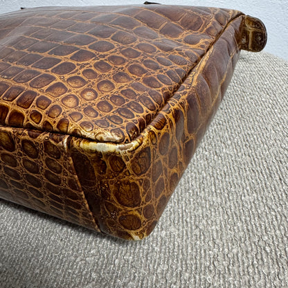 Vintage Fendi Tote Bag mit Krokodilprägung