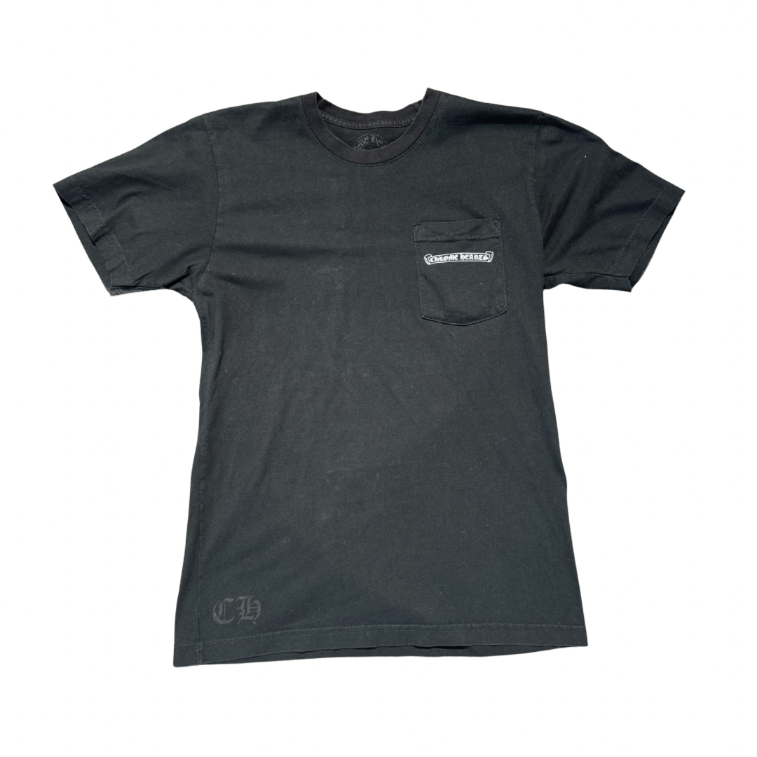 Chrome Hearts „U.S.A. Arch Logo“ Pocket T-Shirt – Schwarz (Gr. M)