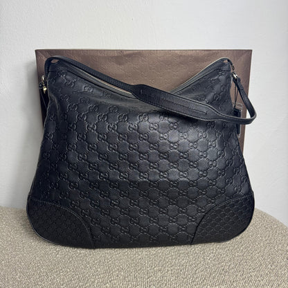 Gucci Guccissima Hobo Bag Schwarz