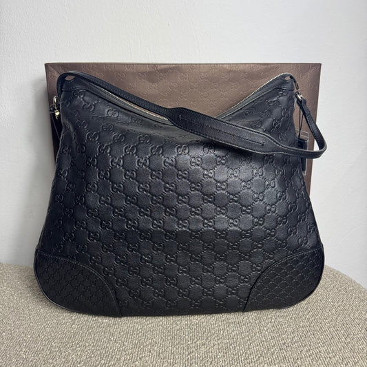 Gucci Guccissima Hobo Bag Schwarz