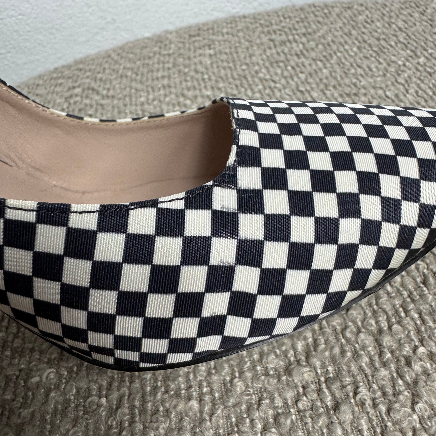 Dries Van Noten Slingback-Pumps mit Schachbrettmuster Gr. 40
