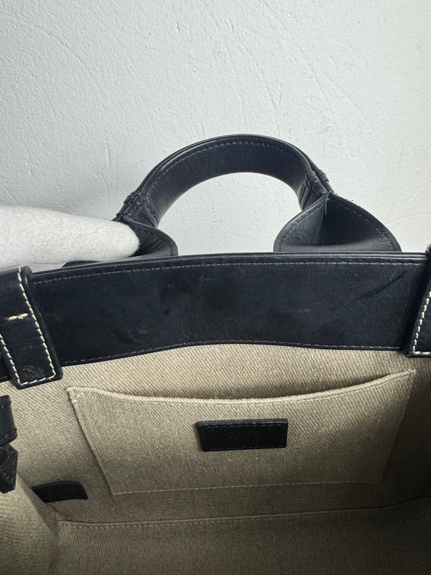 Chloé Woody Small Schultertasche Leder Schwarz