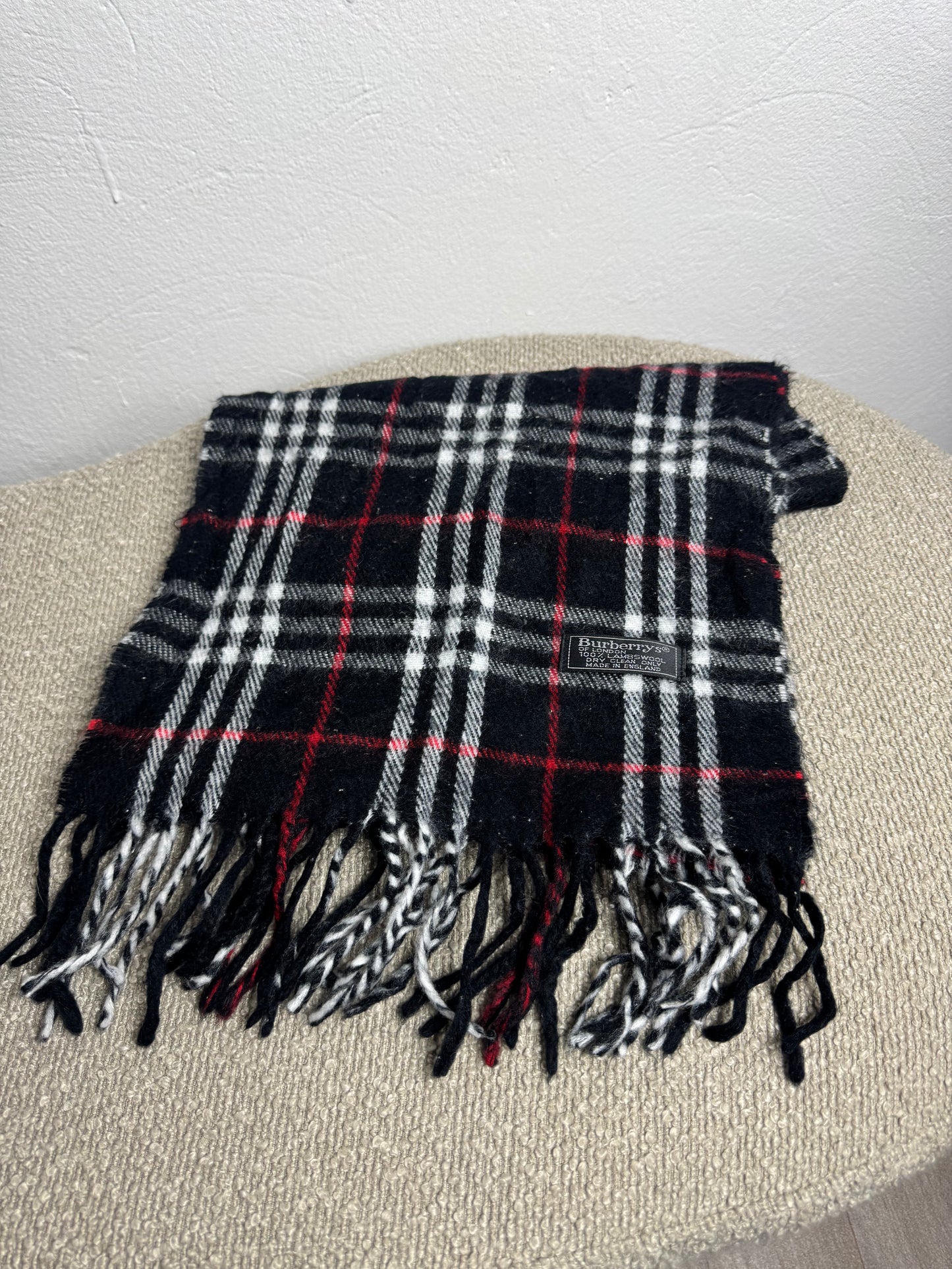 Burberry Scarf Black – 100% Lambswool