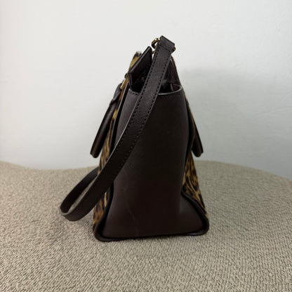 Michael Kors Shopper – Leo-Print Braun mit Felloptik