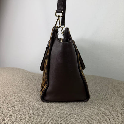 Michael Kors Shopper – Leo-Print Braun mit Felloptik