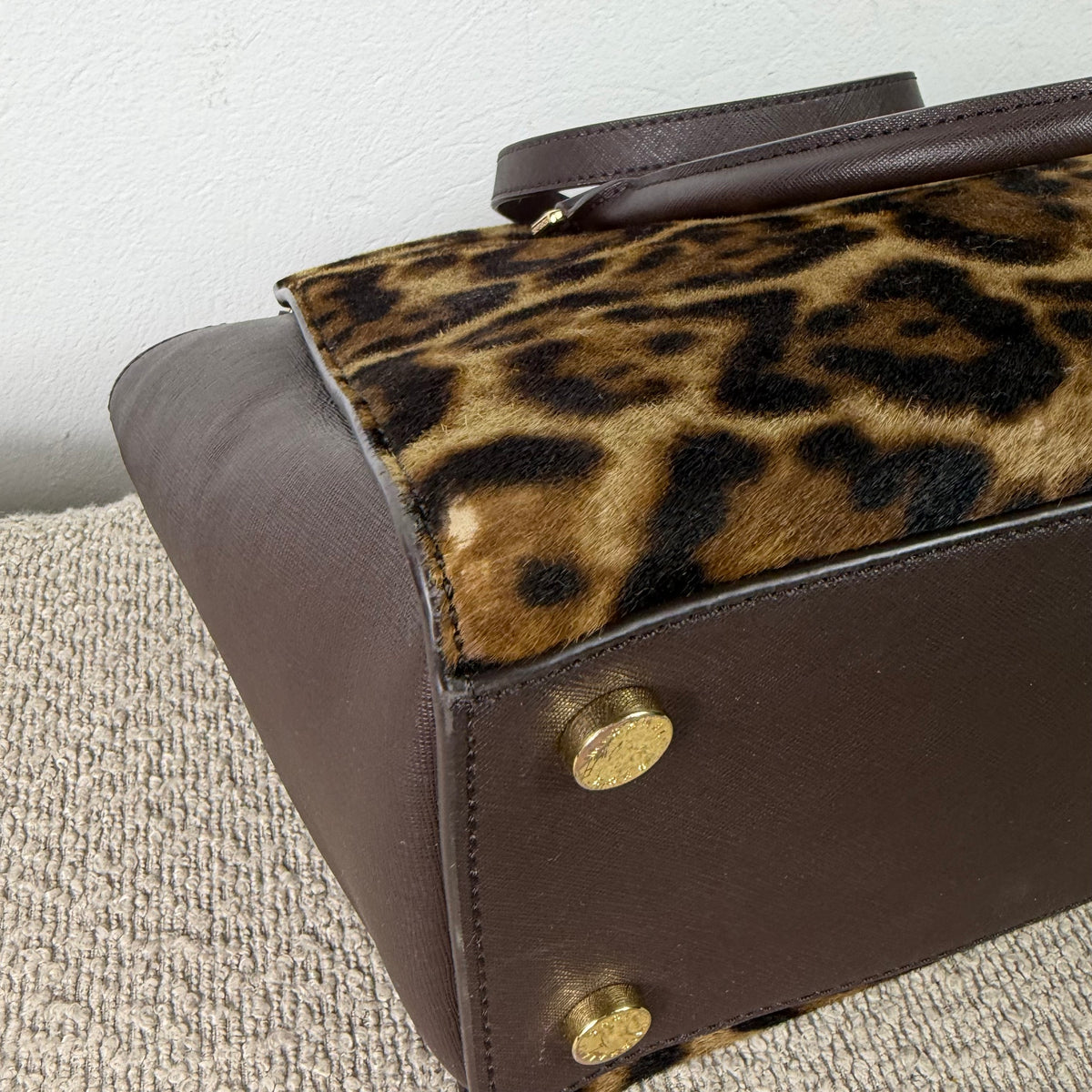 Michael Kors Shopper – Leo-Print Braun mit Felloptik