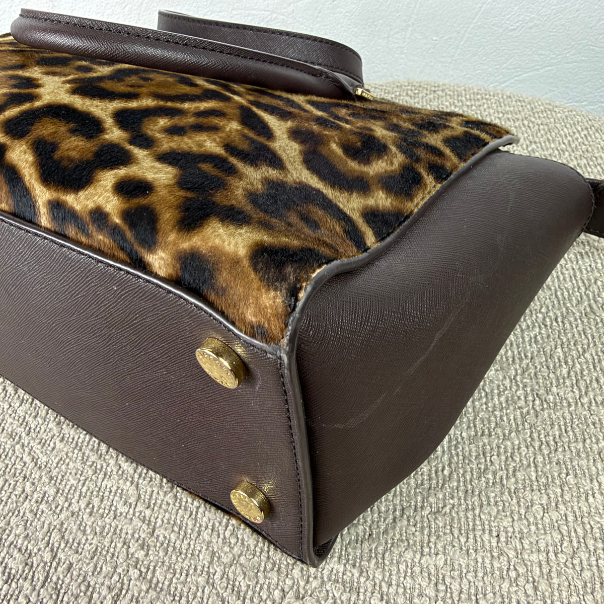 Michael Kors Shopper – Leo-Print Braun mit Felloptik