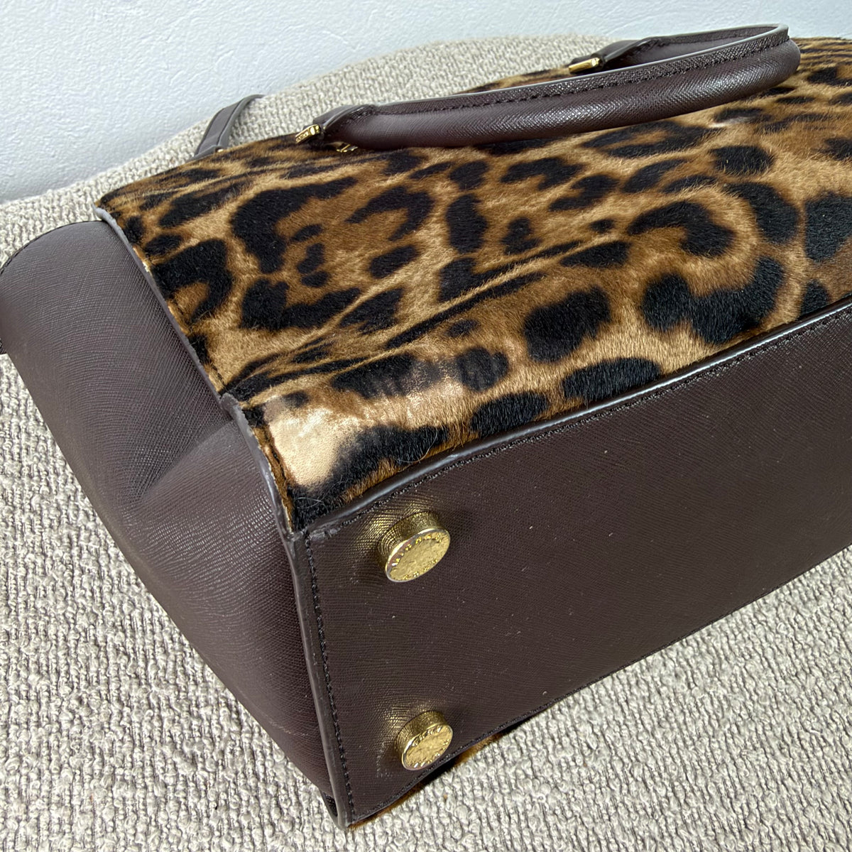 Michael Kors Shopper – Leo-Print Braun mit Felloptik