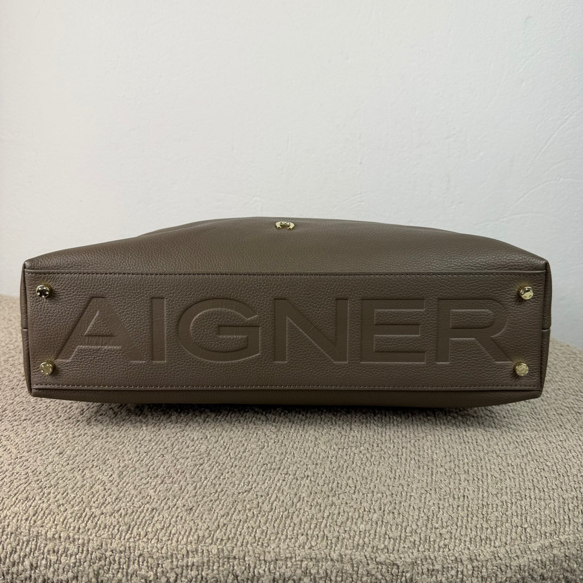 Aigner Shopper Handtasche – Leder Taupe