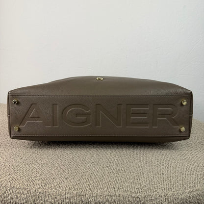 Aigner Shopper Handtasche – Leder Taupe