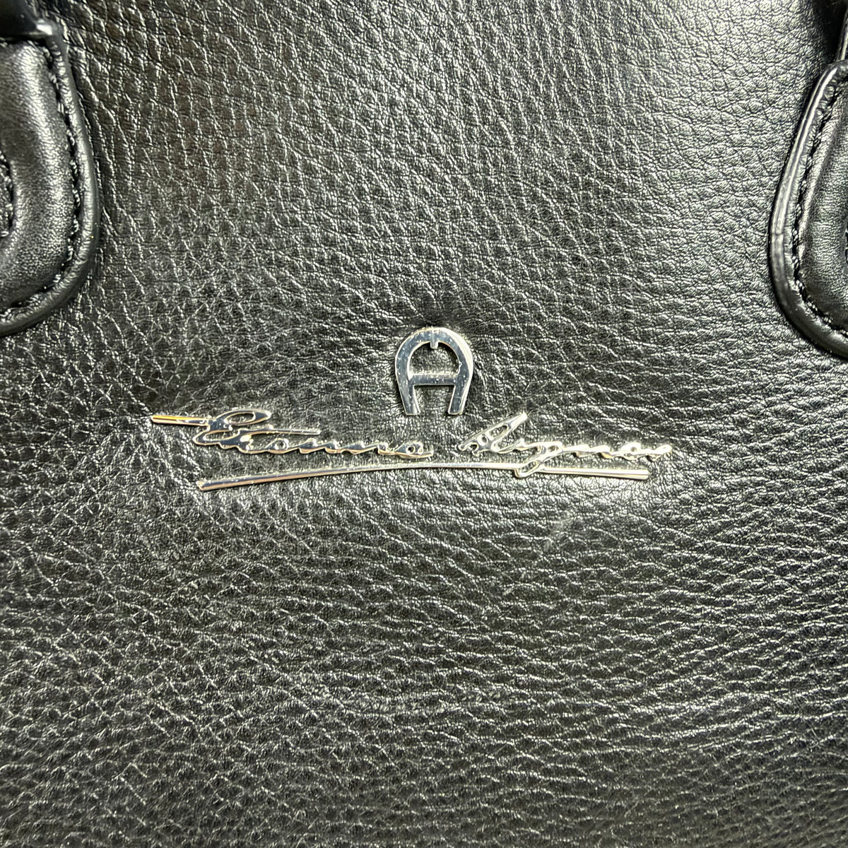 Aigner Handtasche – Schwarzes Leder