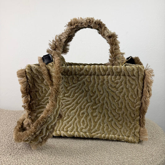 Sorena Greece Handtasche – Beige/Gold mit Strukturmuster