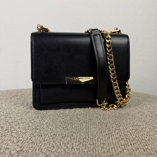Michael Kors Schultertasche – Schwarz mit goldfarbenen Details