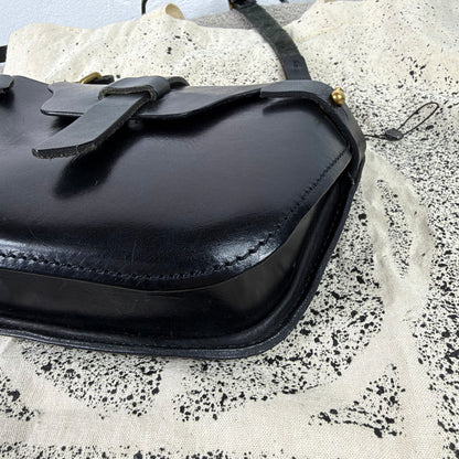 ESDE Leder Schultertasche Schwarz – Handgefertigt
