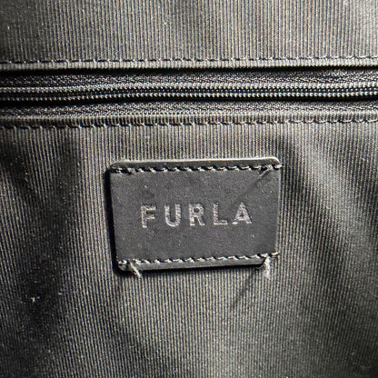 Furla Shopper – Schwarz / Dunkelblau mit Logo-Muster