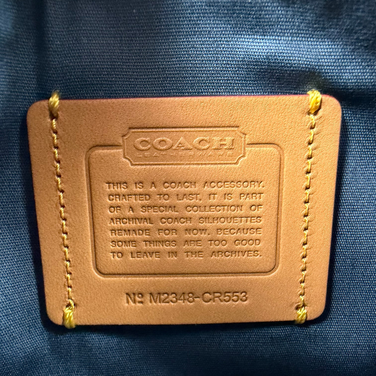 Coach Swing Zip Bag – Denim Blau