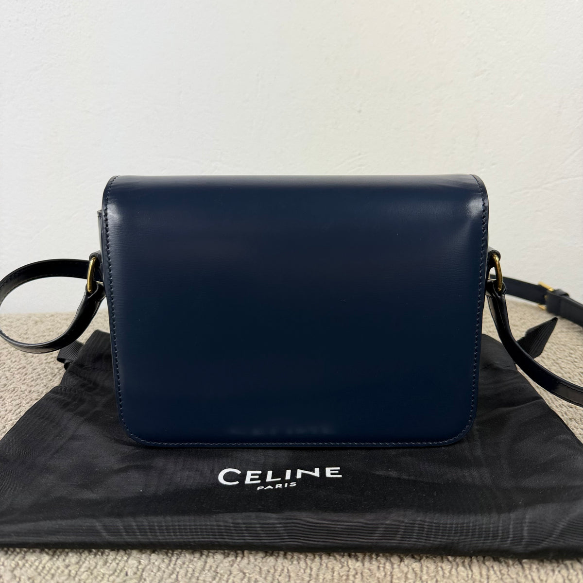 Celine Teen Triomphe – Glattleder Navy Blue