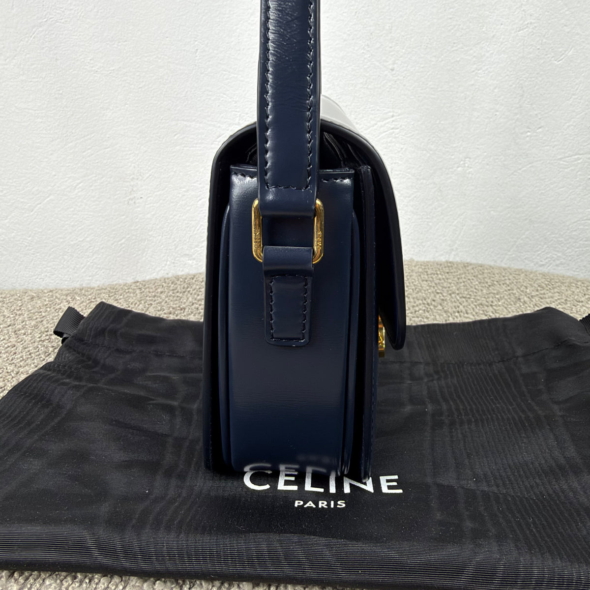 Celine Teen Triomphe – Glattleder Navy Blue