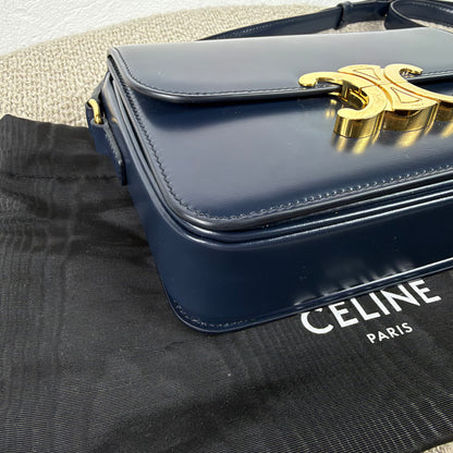 Celine Teen Triomphe – Glattleder Navy Blue