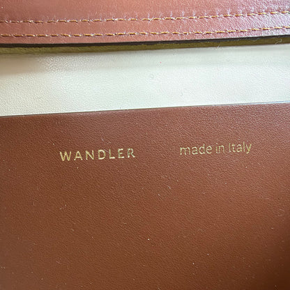 Wandler Schultertasche Teddy-Fell & Leder – Creme/Braun