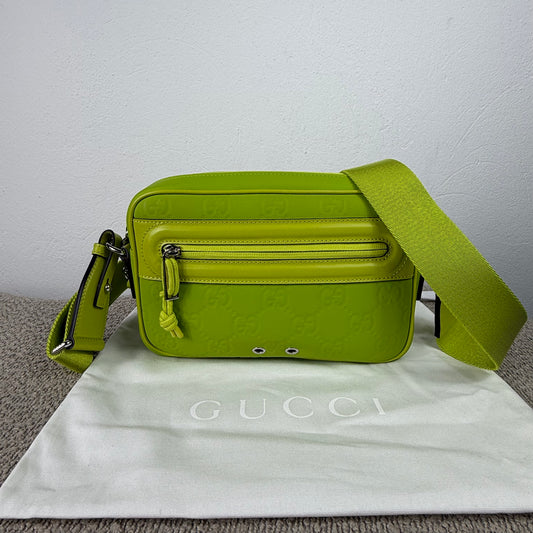 Gucci GG Messenger Bag – Lime Green
