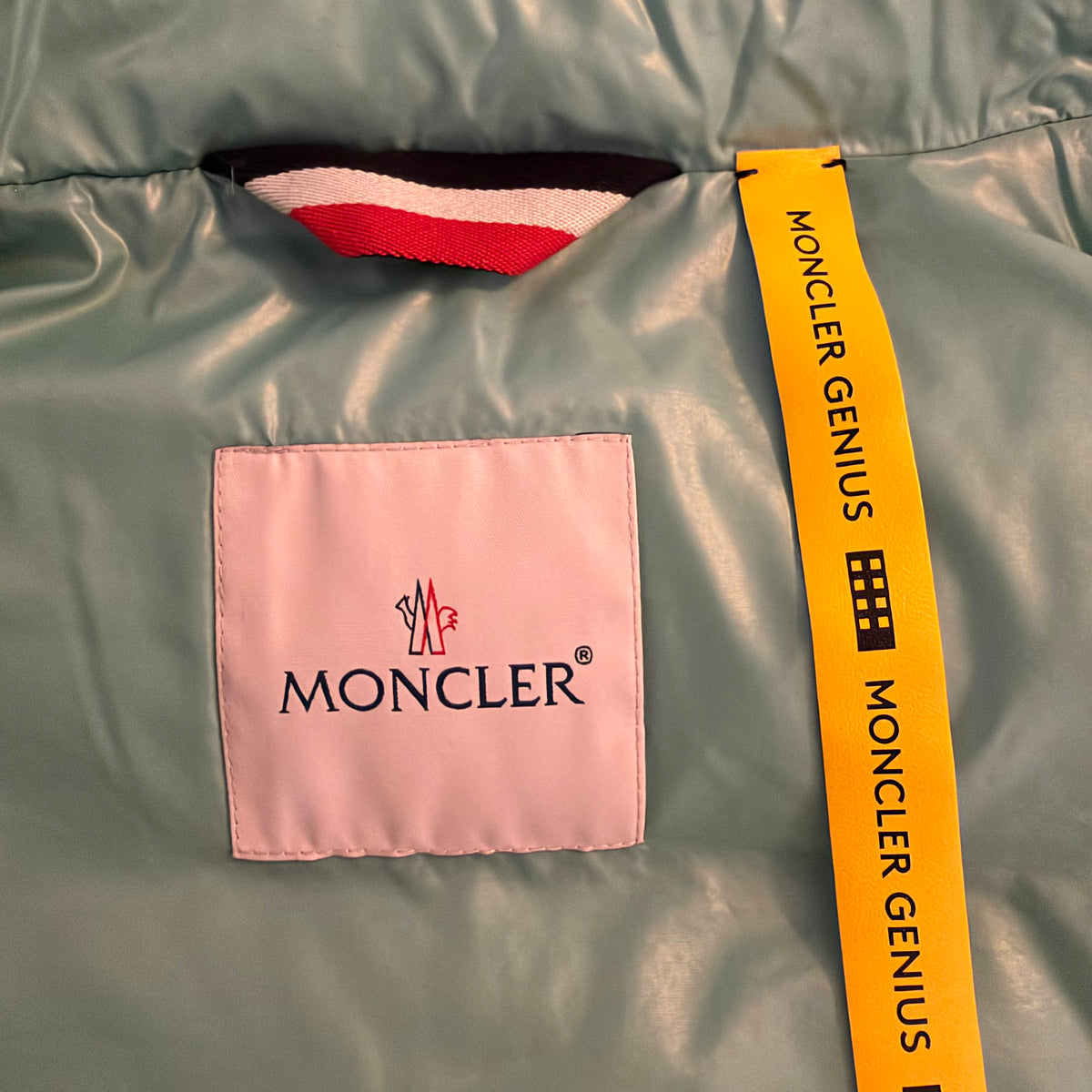 Moncler x Awake NY Daunenweste Türkis – Größe 4 (XL)