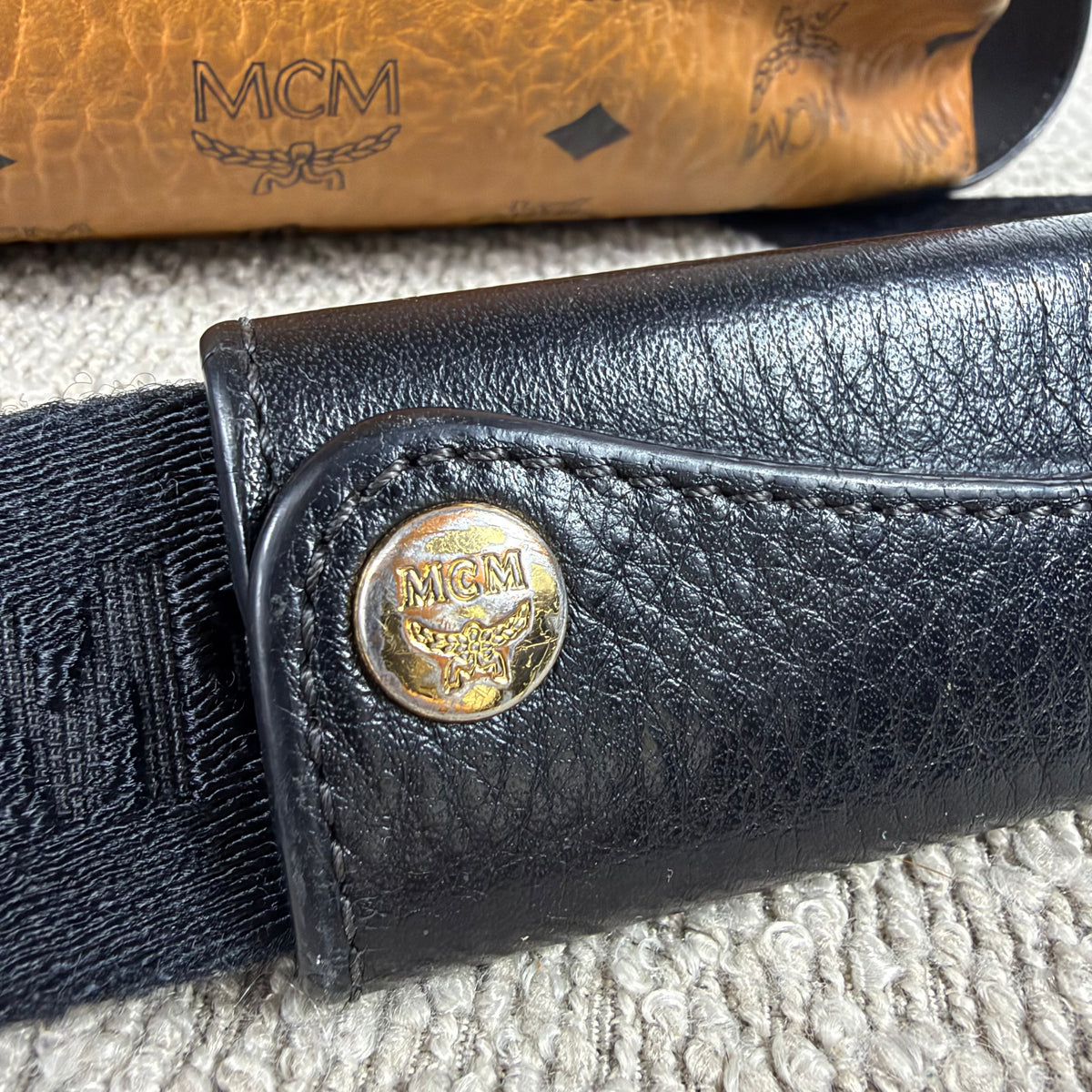MCM Vintage Crossbody Tasche – Visetos Cognac