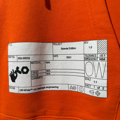 Off-White x Teenage Engineering Hoodie Orange – Limited Edition by Virgil Abloh