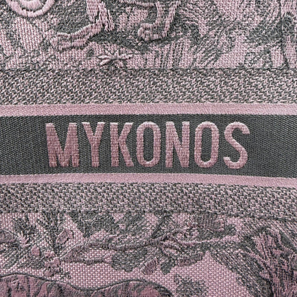 Christian Dior Book Tote - Mykonos Toile de Jouy Embroidered Pink