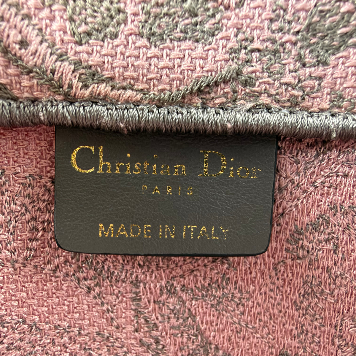 Christian Dior Book Tote - Mykonos Toile de Jouy Embroidered Pink
