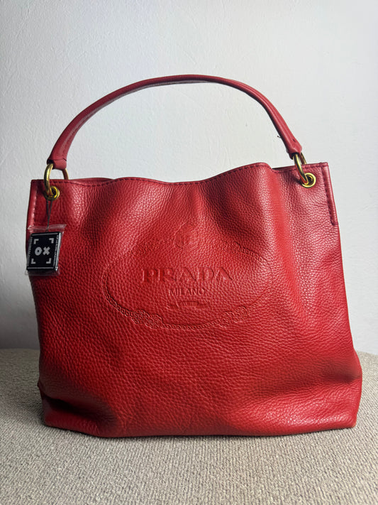 Prada Schultertasche – Leder Rot