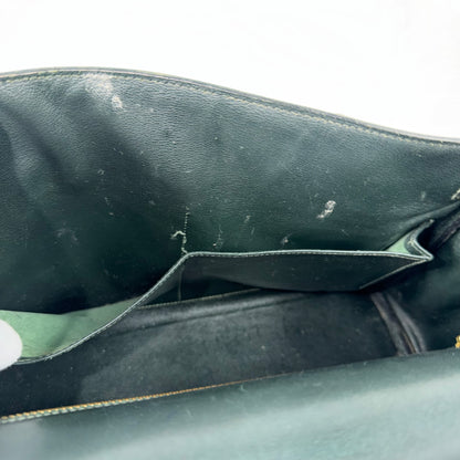 Hermès Kelly 32 Retourné – Vert Foncé Box Calf Leder mit Gold Hardware