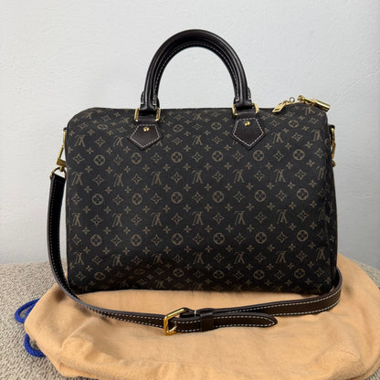Louis Vuitton Speedy 30 Bandoulière – Mini Lin Monogram Dunkelbraun