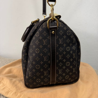Louis Vuitton Speedy 30 Bandoulière – Mini Lin Monogram Dunkelbraun