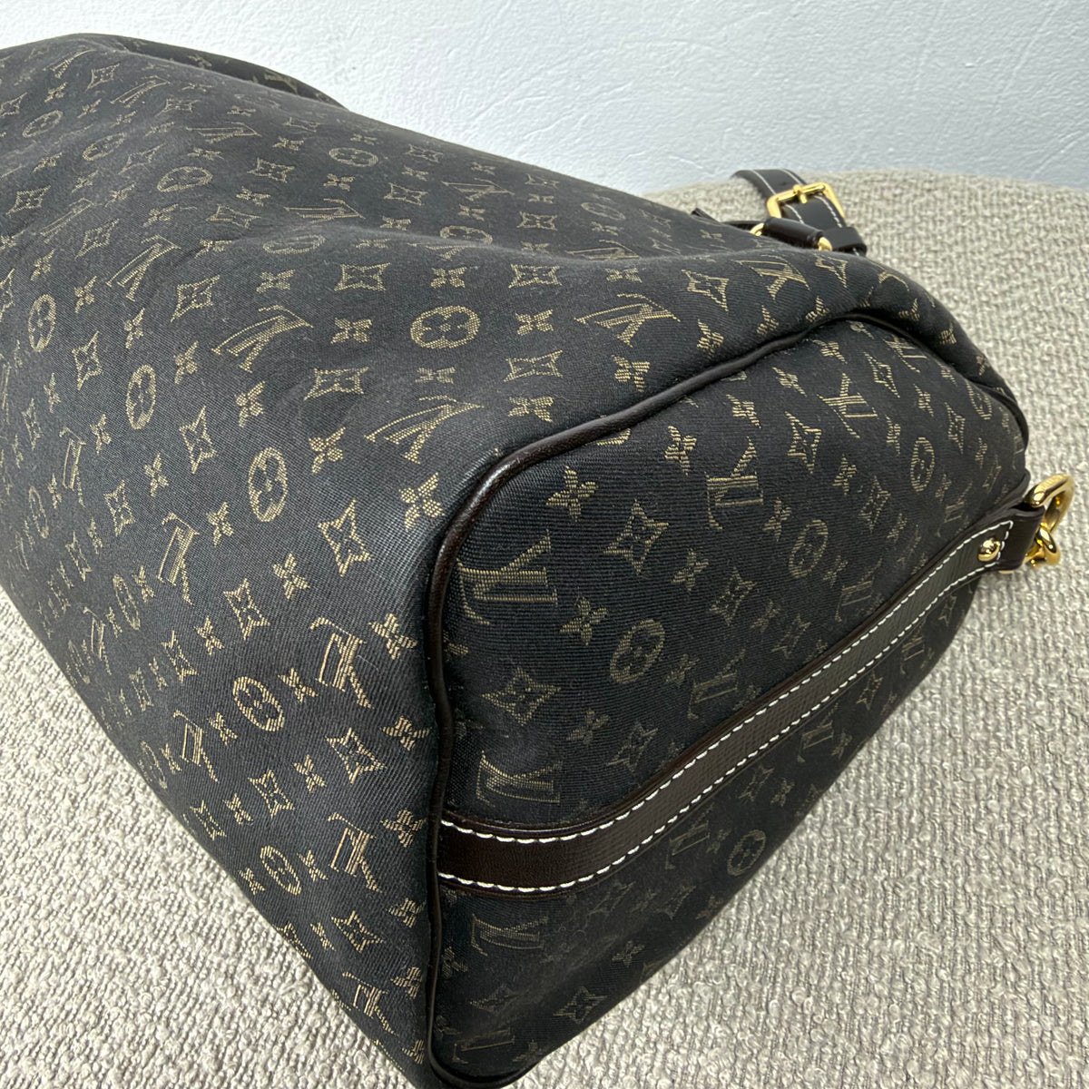 Louis Vuitton Speedy 30 Bandoulière – Mini Lin Monogram Dunkelbraun