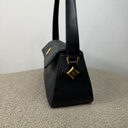 MCM Vintage Star Collection Schultertasche – Visetos Schwarz