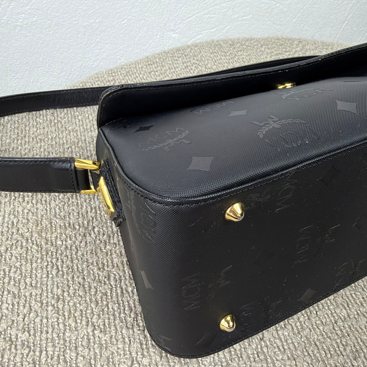MCM Vintage Star Collection Schultertasche – Visetos Schwarz
