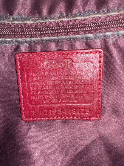 Coach Signature Bordeaux Lackleder Handtasche
