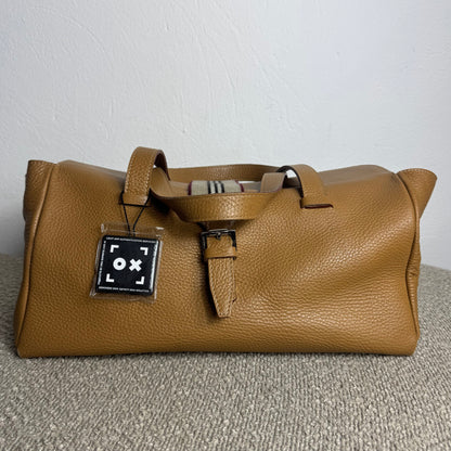 Sac en cuir souple Burberry – Veau grainé avec bandoulière Icon Stripe