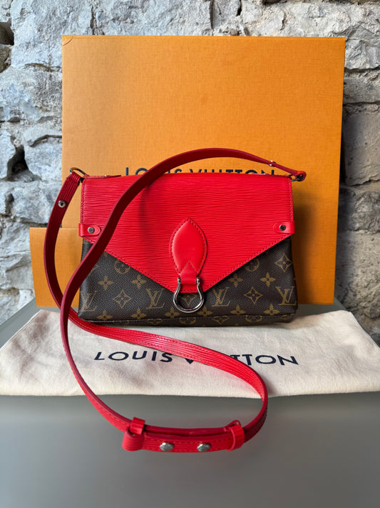 Louis Vuitton Saint Michel Monogram & Epi Leder Coquelicot