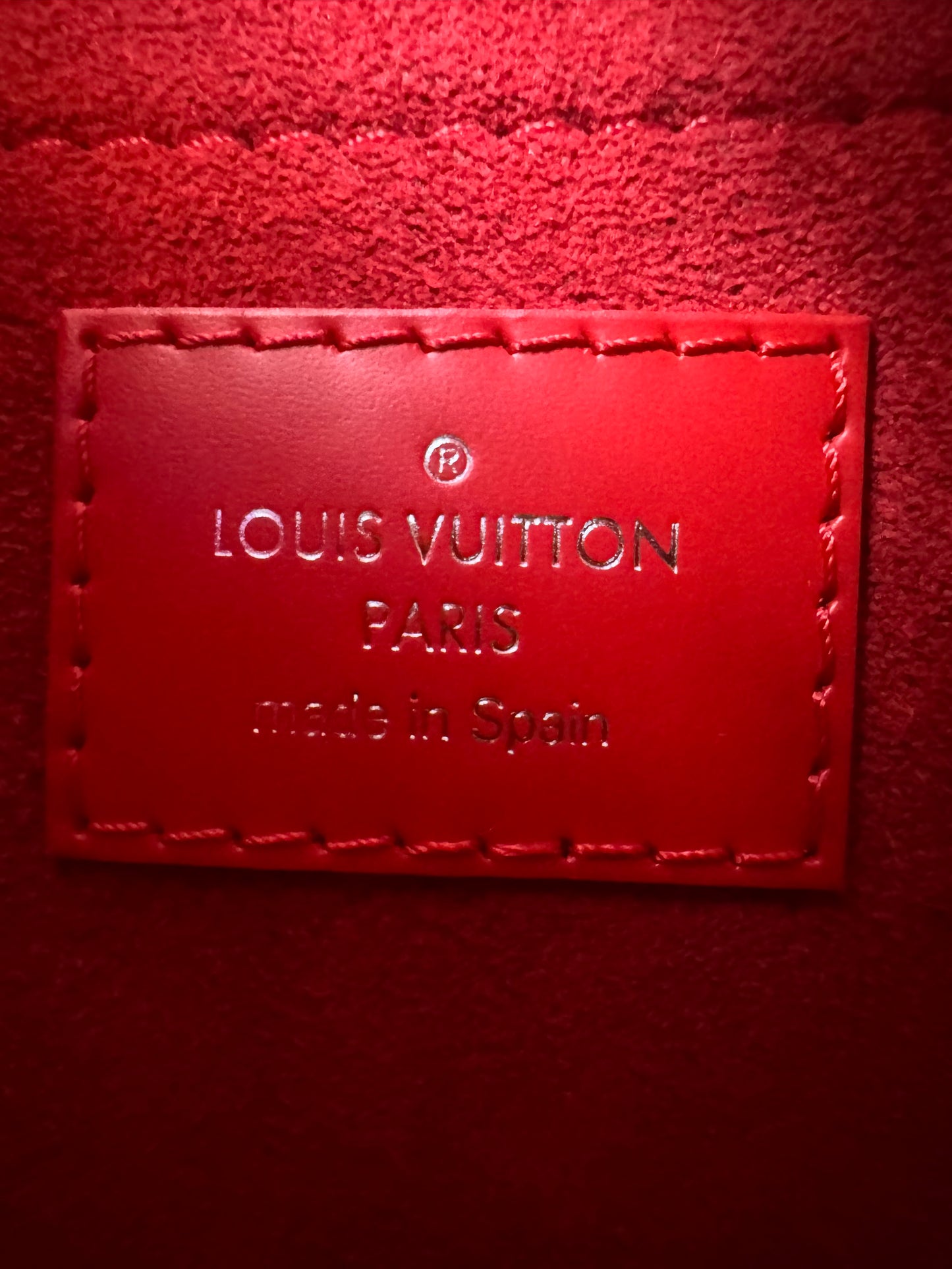 Louis Vuitton Saint Michel Monogram & Epi Leder Coquelicot
