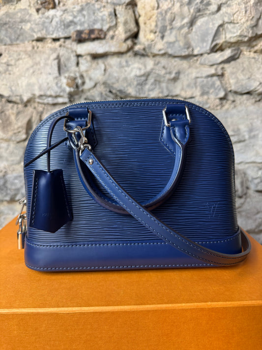 Louis Vuitton Alma BB Epi Leder – Navy Blau